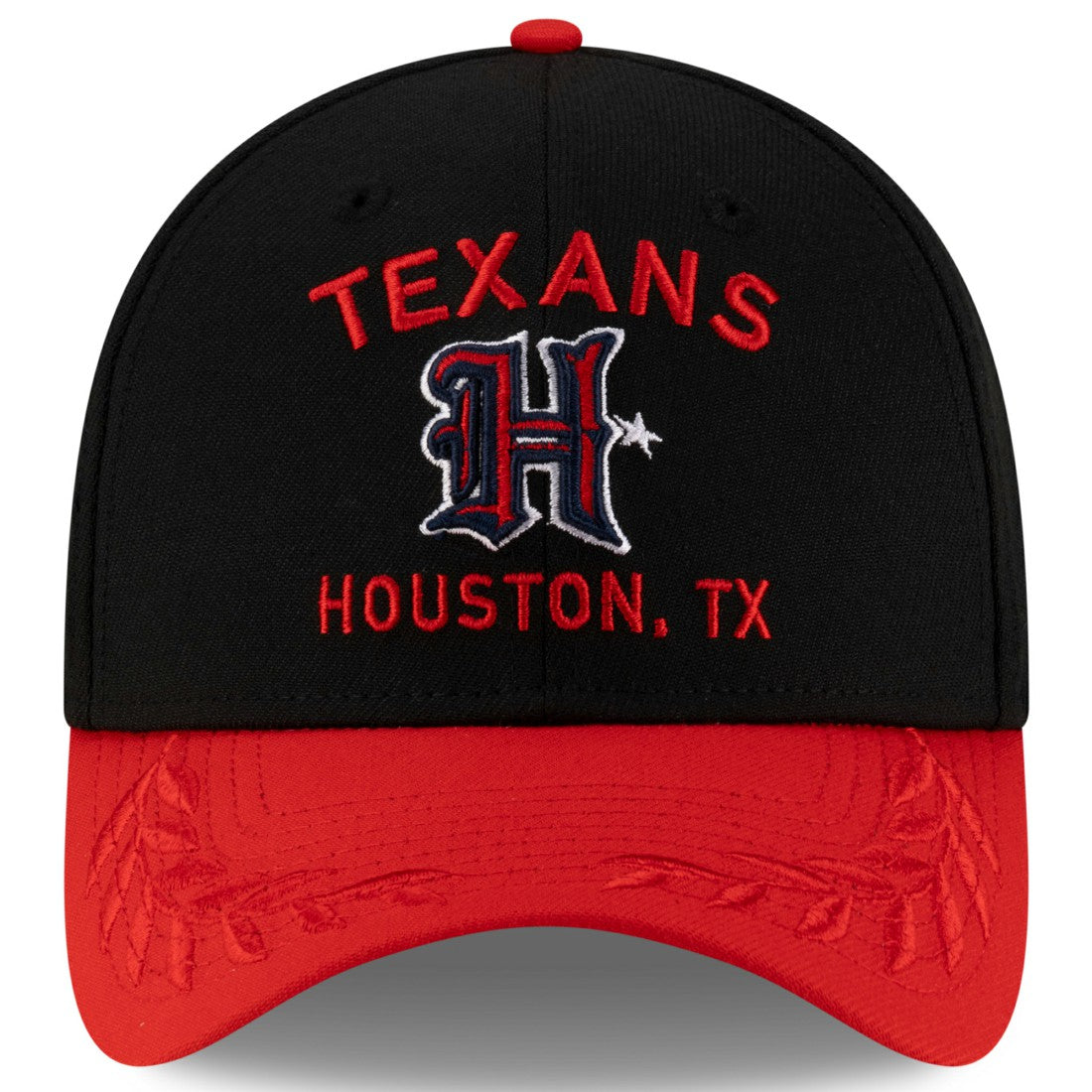 Houston Texans New Era 2025 NFL Draft 39THIRTY Flex Hat - Black/Red Hats