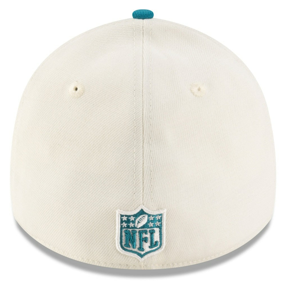 Jacksonville Jaguars New Era 2025 NFL Draft 39THIRTY Flex Hat - Cream/Teal Hats