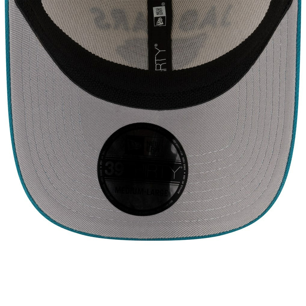 Jacksonville Jaguars New Era 2025 NFL Draft 39THIRTY Flex Hat - Cream/Teal Hats
