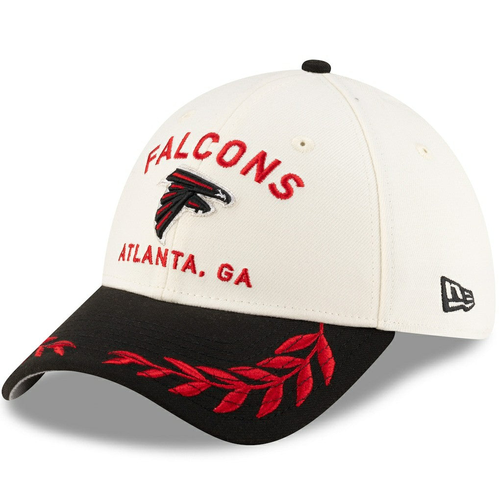 Atlanta Falcons New Era 2025 NFL Draft 39THIRTY Flex Hat - Cream/Black Hats