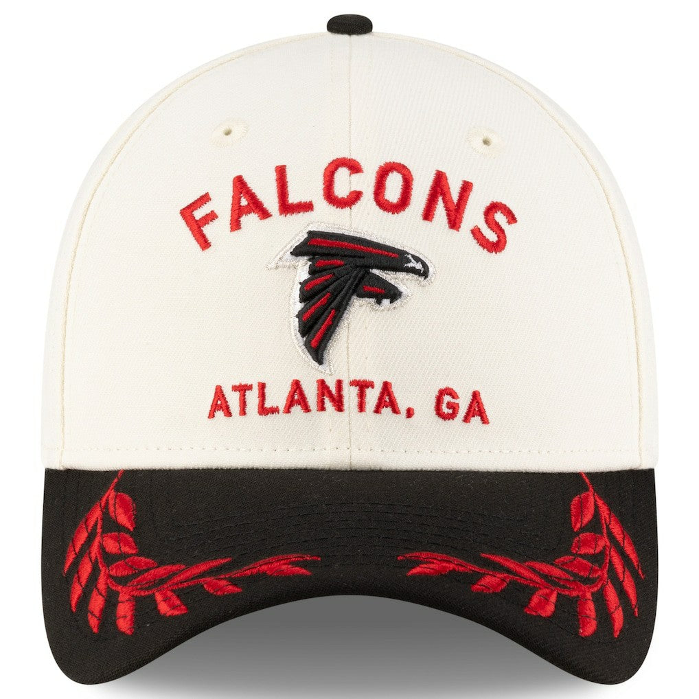 Atlanta Falcons New Era 2025 NFL Draft 39THIRTY Flex Hat - Cream/Black Hats