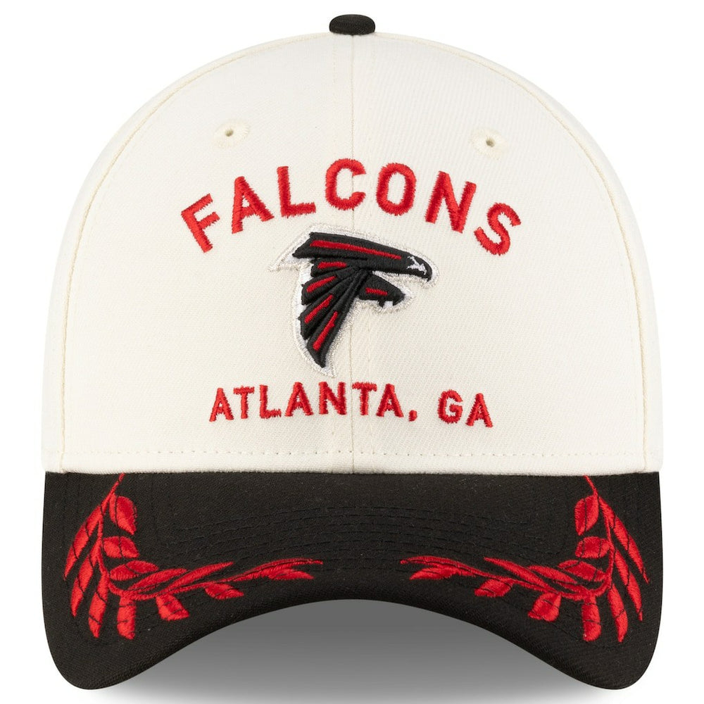 Atlanta Falcons New Era 2025 NFL Draft 39THIRTY Flex Hat - Cream/Black Hats