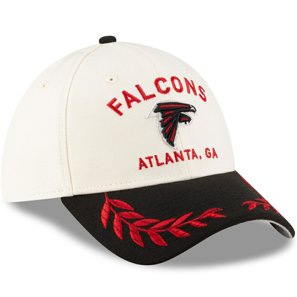 Atlanta Falcons New Era 2025 NFL Draft 39THIRTY Flex Hat - Cream/Black Hats