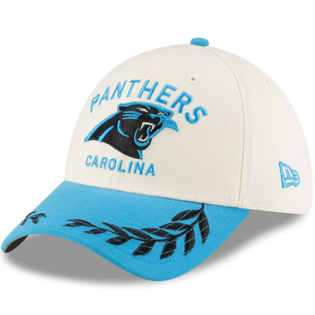 Carolina Panthers New Era 2025 NFL Draft 39THIRTY Flex Hat - Cream/Blue Hats