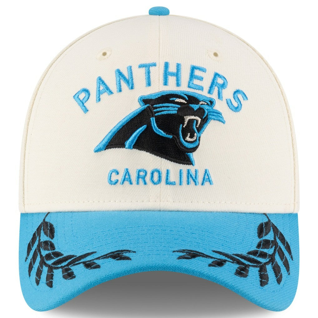 Carolina Panthers New Era 2025 NFL Draft 39THIRTY Flex Hat - Cream/Blue Hats