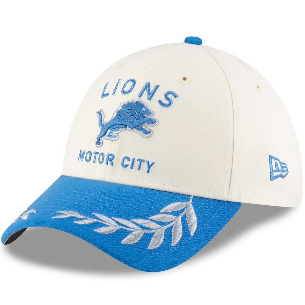 Detroit Lions New Era 2025 NFL Draft 39THIRTY Flex Hat - Cream/Blue Hats