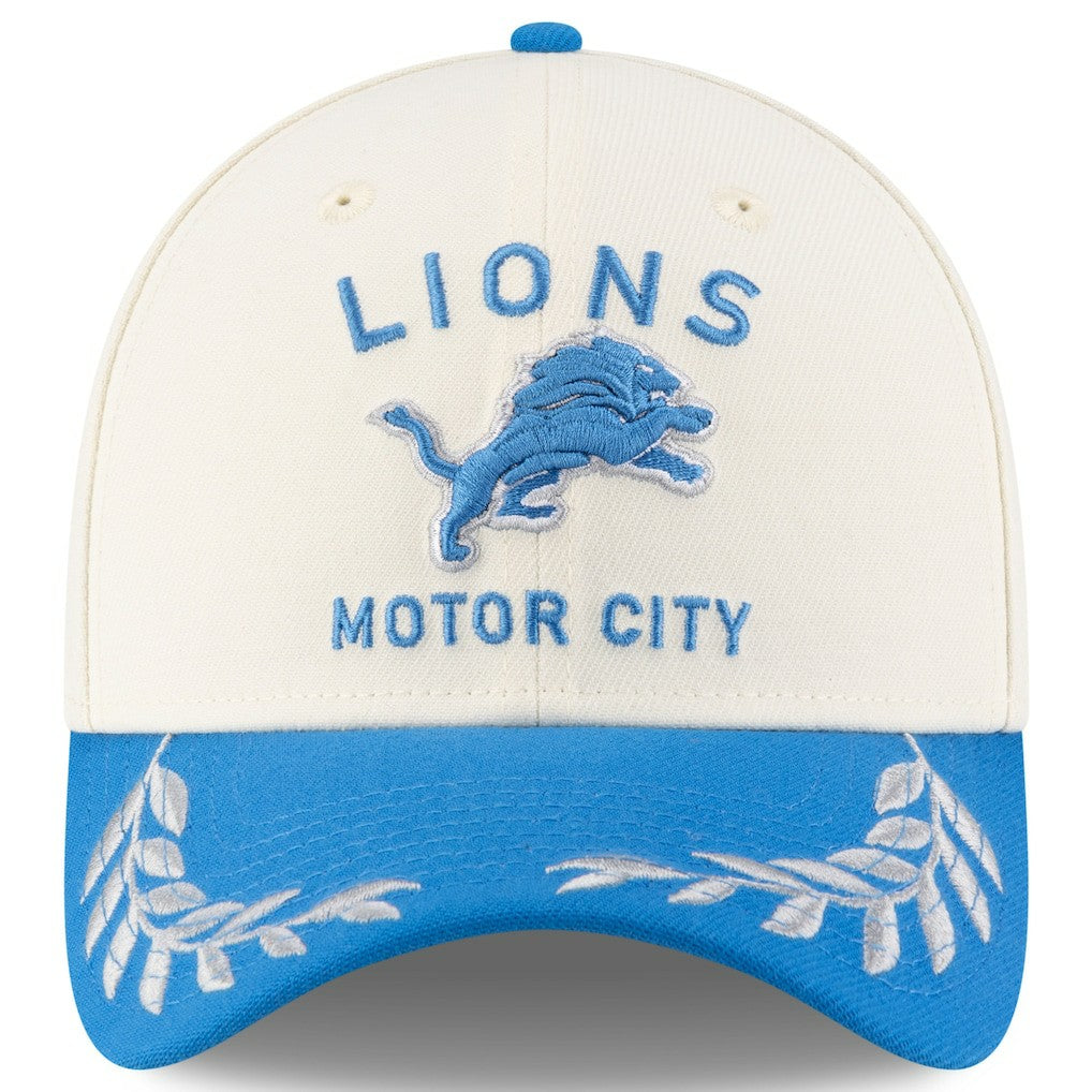 Detroit Lions New Era 2025 NFL Draft 39THIRTY Flex Hat - Cream/Blue Hats