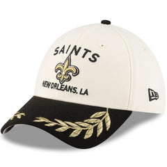 New Orleans Saints New Era 2025 NFL Draft 39THIRTY Flex Hat - Cream/Black Hats