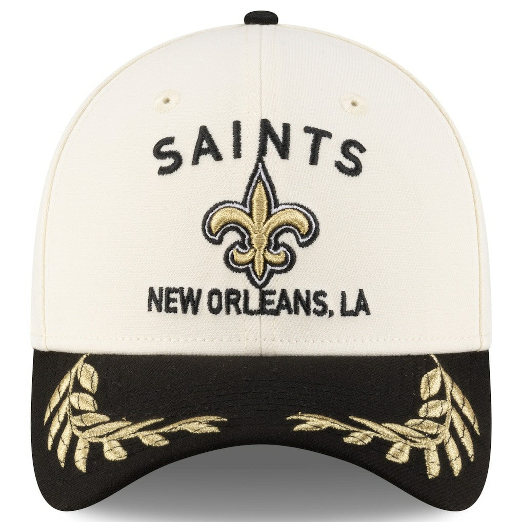 New Orleans Saints New Era 2025 NFL Draft 39THIRTY Flex Hat - Cream/Black Hats