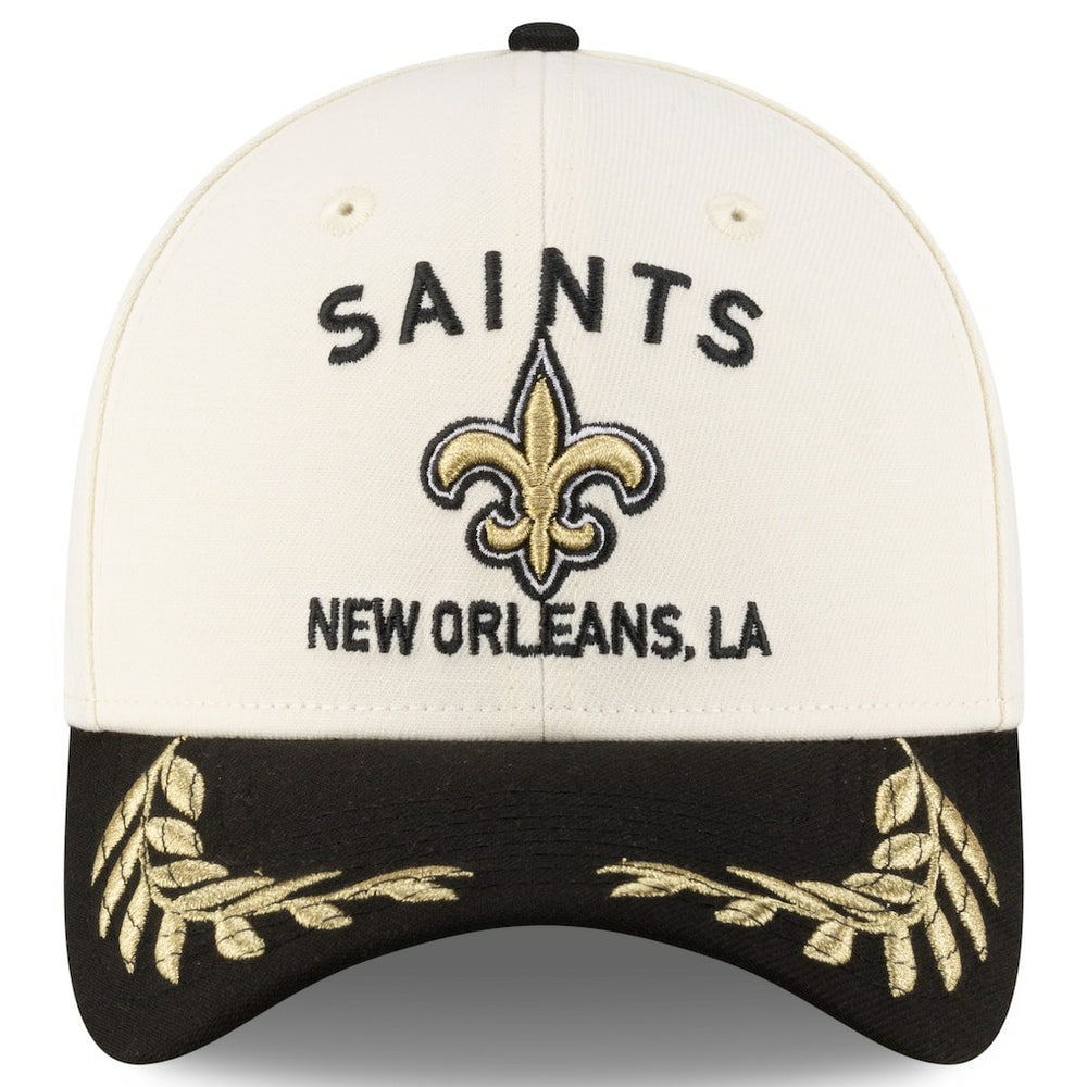 New Orleans Saints New Era 2025 NFL Draft 39THIRTY Flex Hat - Cream/Black Hats