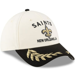New Orleans Saints New Era 2025 NFL Draft 39THIRTY Flex Hat - Cream/Black Hats