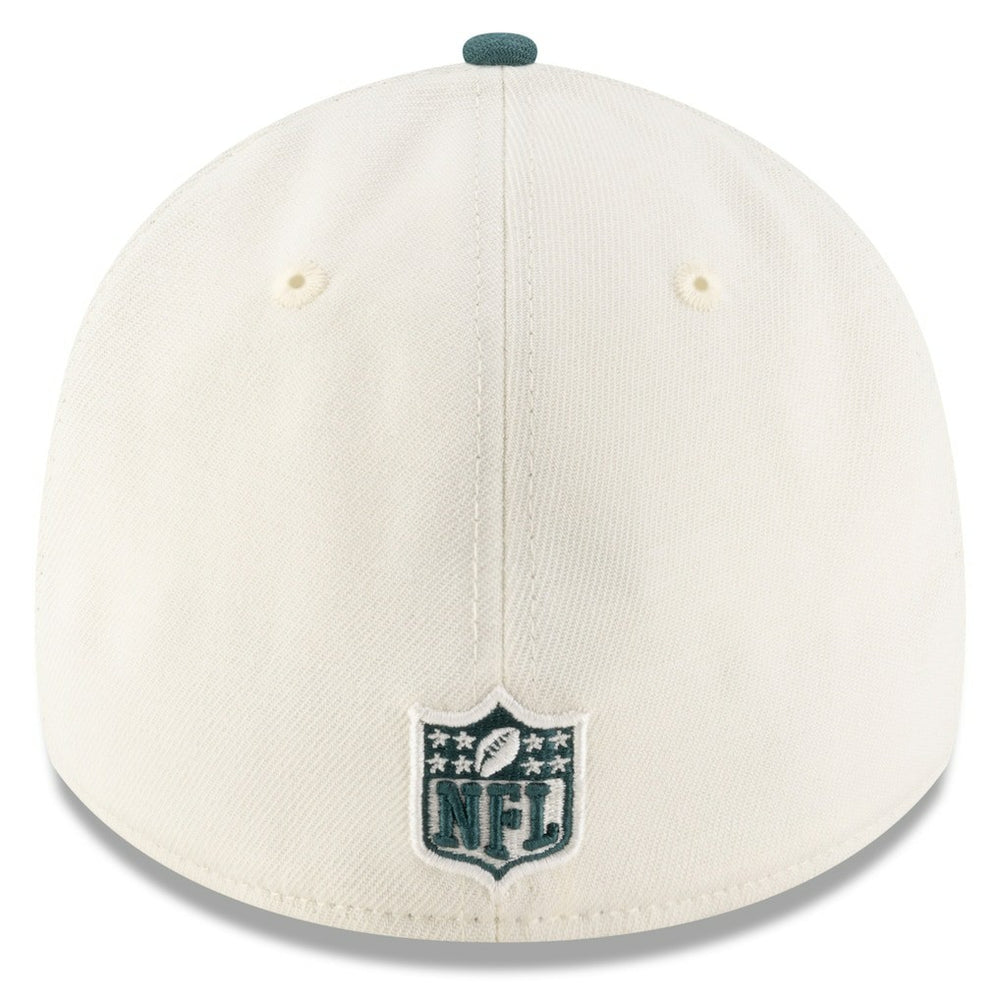 Philadelphia Eagles New Era 2025 NFL Draft 39THIRTY Flex Hat - Cream/Midnight Green Hats