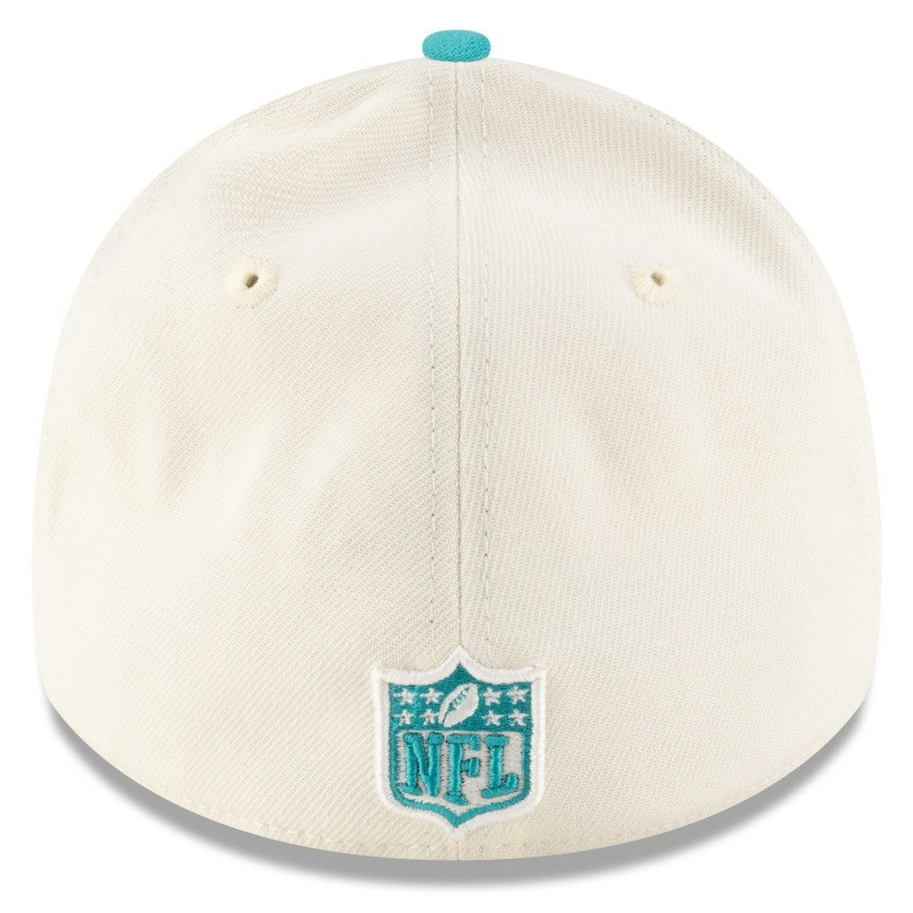 Miami Dolphins New Era 2025 NFL Draft 39THIRTY Flex Hat - Cream/Aqua Hats