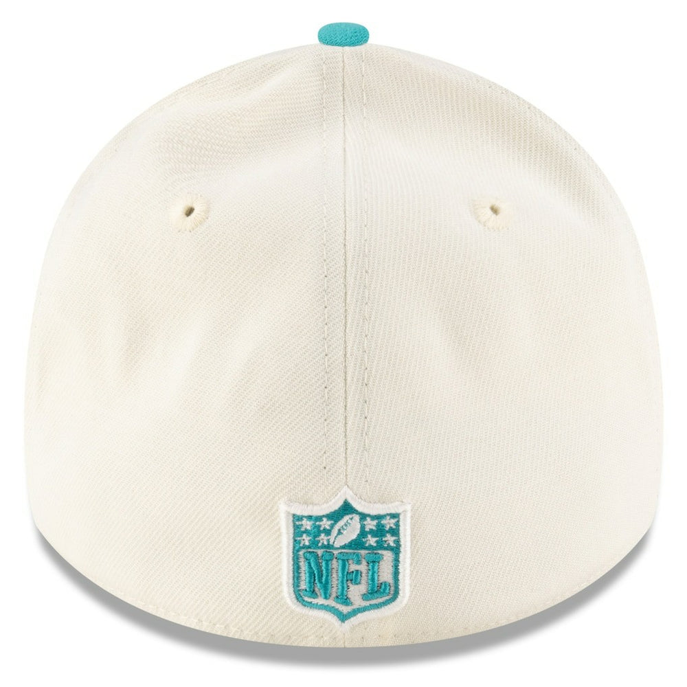 Miami Dolphins New Era 2025 NFL Draft 39THIRTY Flex Hat - Cream/Aqua Hats