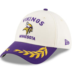 Minnesota Vikings New Era 2025 NFL Draft 39THIRTY Flex Hat - Cream/Purple Hats