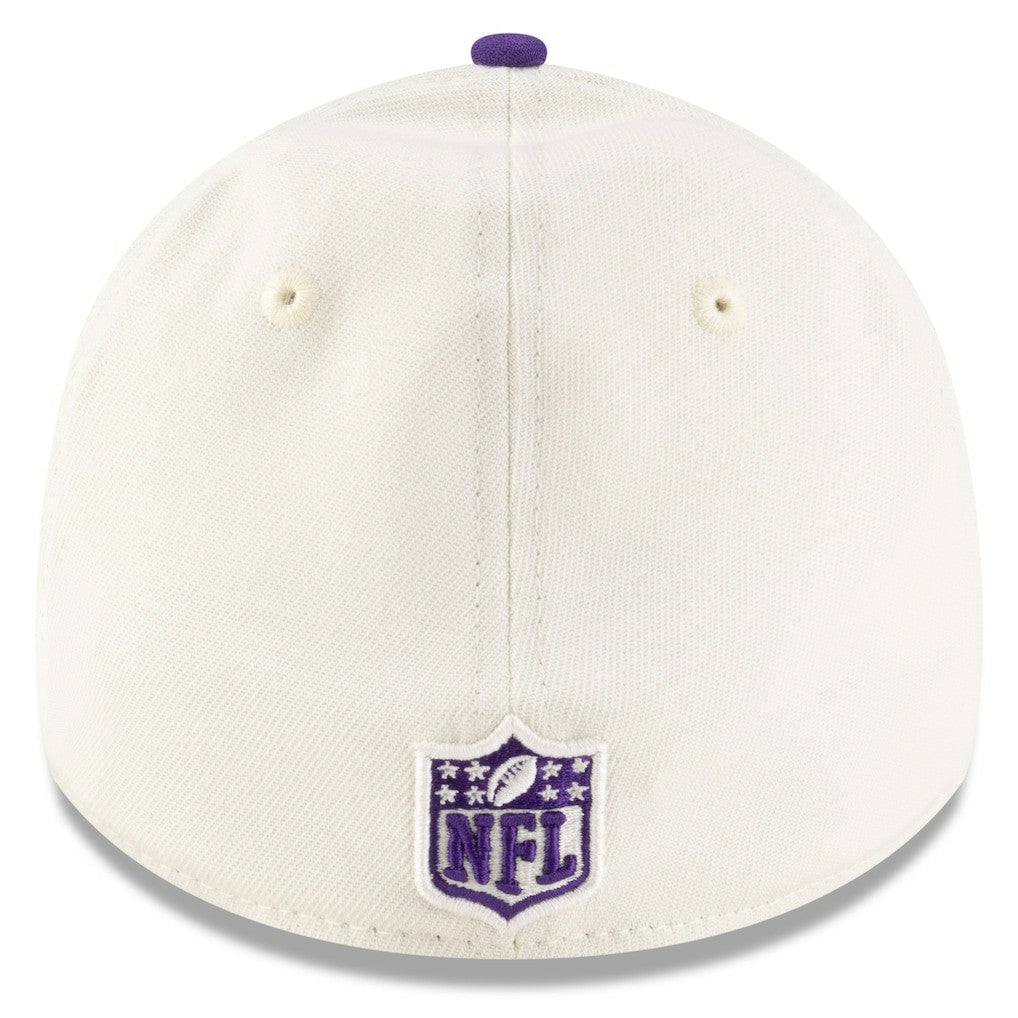 Minnesota Vikings New Era 2025 NFL Draft 39THIRTY Flex Hat - Cream/Purple Hats