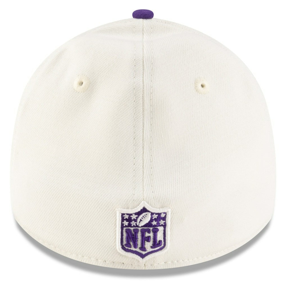 Minnesota Vikings New Era 2025 NFL Draft 39THIRTY Flex Hat - Cream/Purple Hats