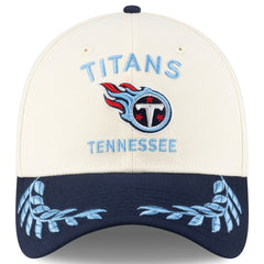 Tennessee Titans New Era 2025 NFL Draft 39THIRTY Flex Hat - Cream/Navy Hats
