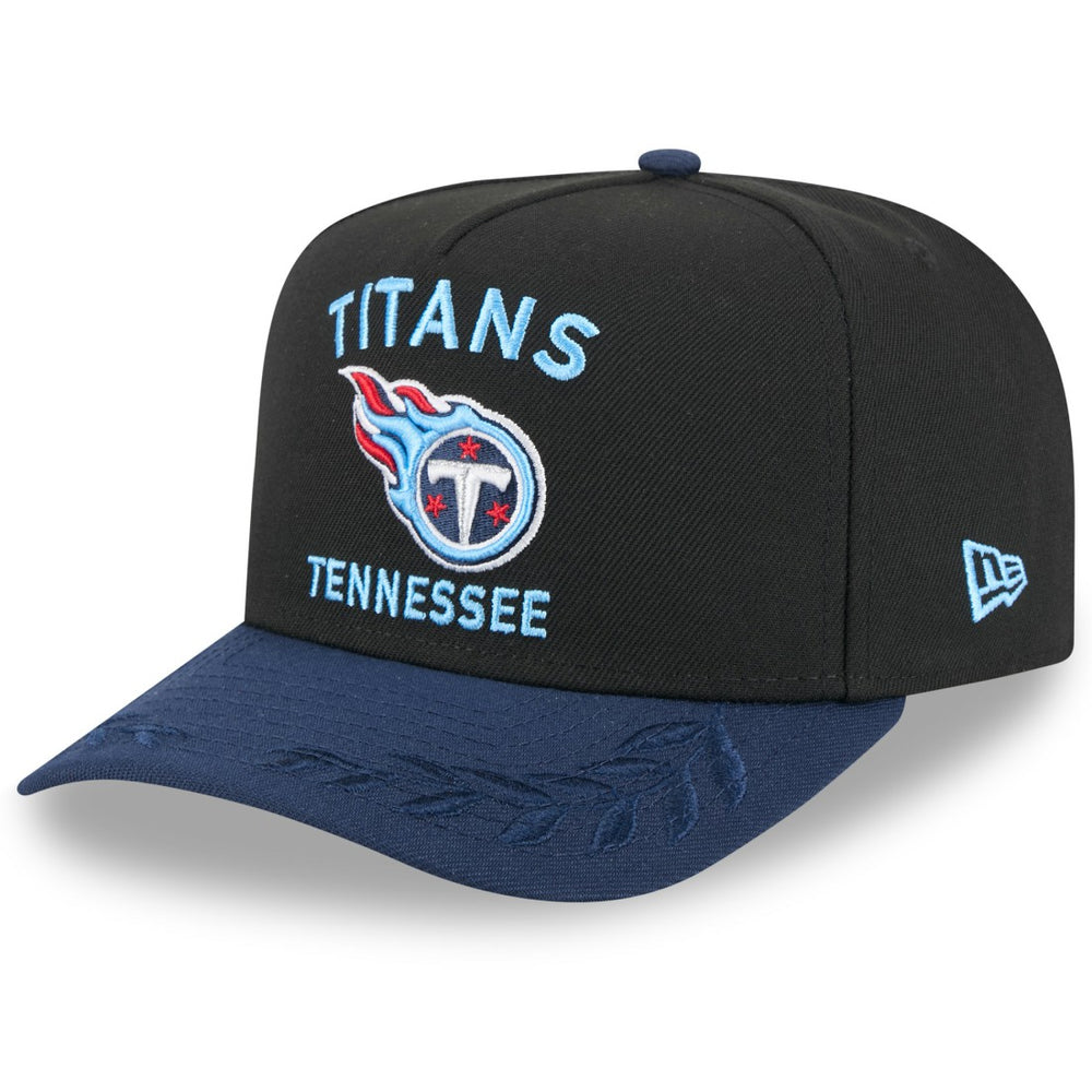 Tennessee Titans New Era Youth 2025 NFL Draft A-Frame 9FIFTY Snapback Hat - Black/Navy Hats