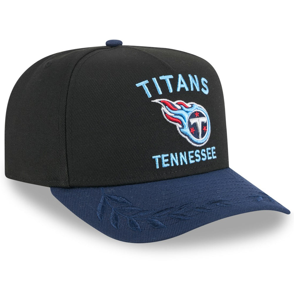 Tennessee Titans New Era Youth 2025 NFL Draft A-Frame 9FIFTY Snapback Hat - Black/Navy Hats