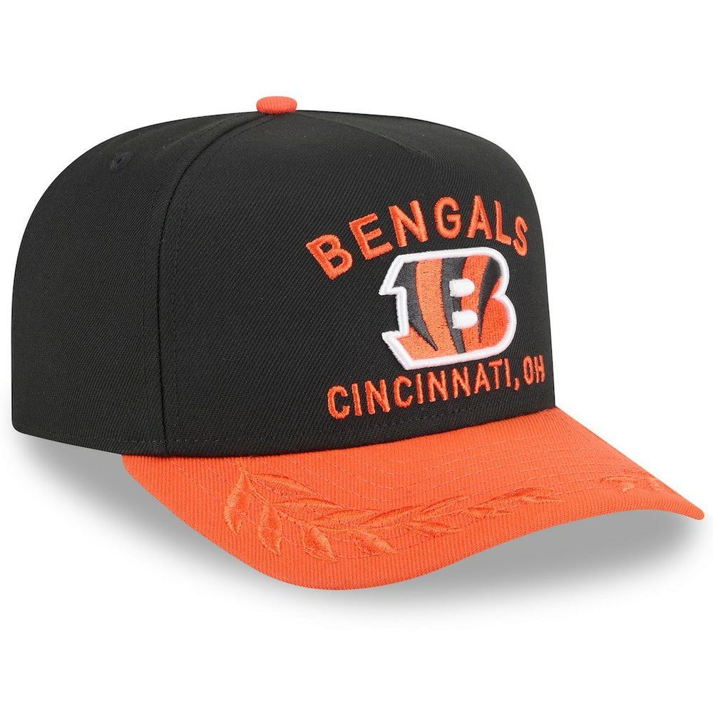 Cincinnati Bengals New Era Youth 2025 NFL Draft A-Frame 9FIFTY Snapback Hat - Black/Orange Hats
