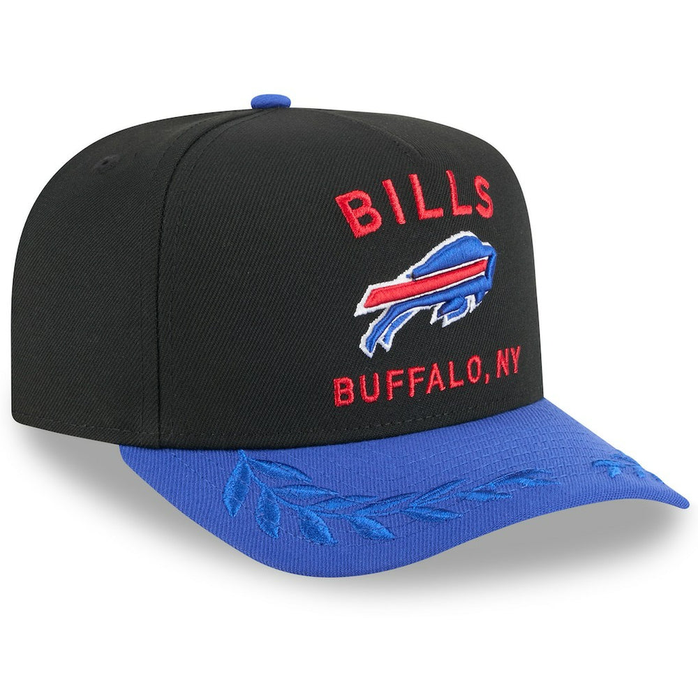 Buffalo Bills New Era Youth 2025 NFL Draft A-Frame 9FIFTY Snapback Hat - Black/Royal Hats
