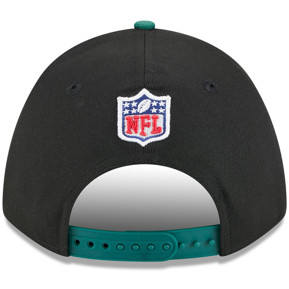 New York Jets New Era Youth 2025 NFL Draft 9FORTY A-Frame M-Crown Adjustable Hat - Black/Green Hats
