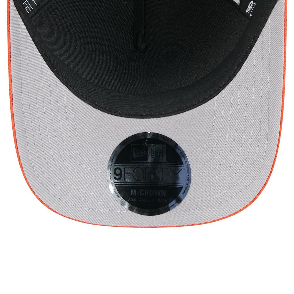 Cincinnati Bengals New Era Youth 2025 NFL Draft 9FORTY A-Frame M-Crown Adjustable Hat - Black/Orange Hats