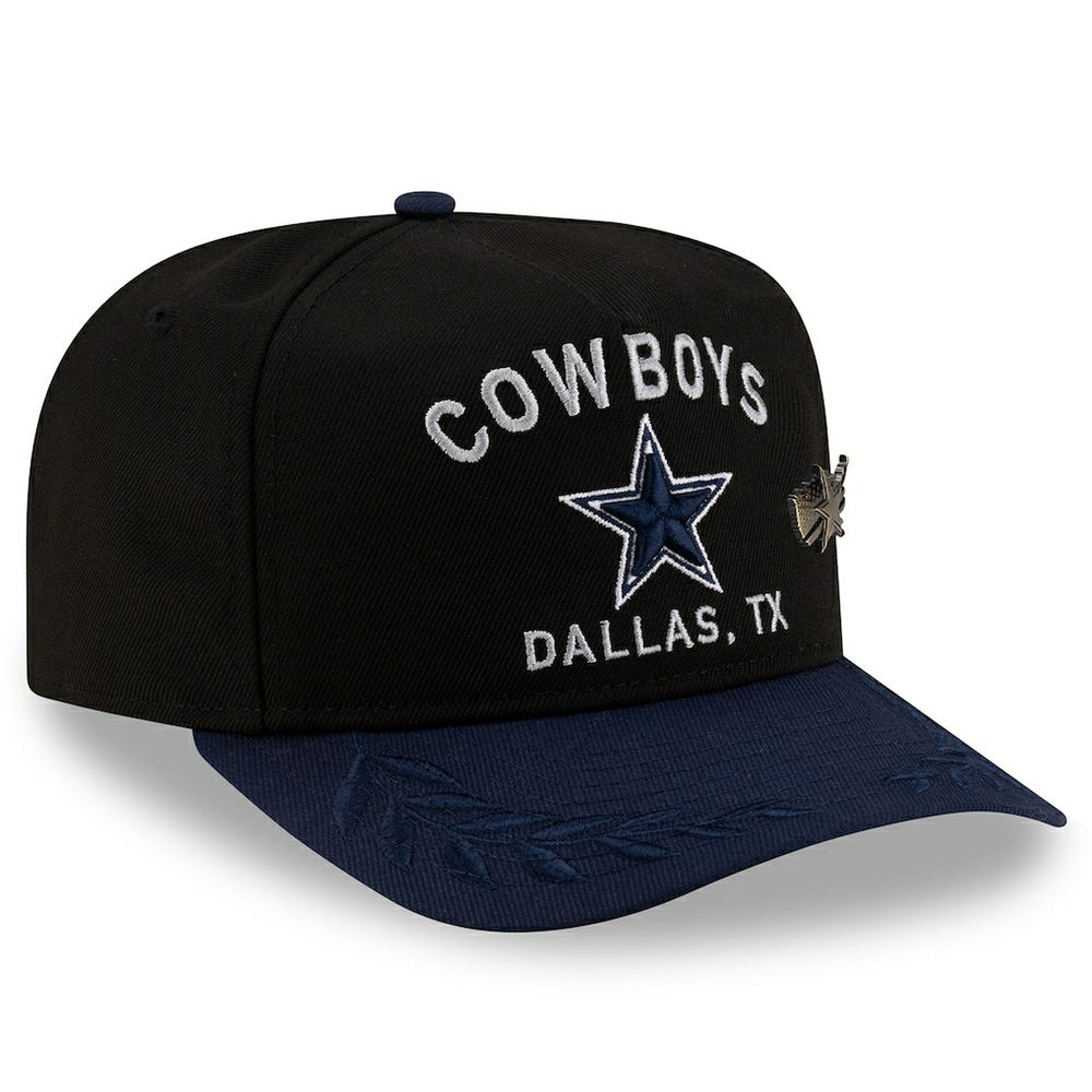 Dallas Cowboys New Era 2025 NFL Draft On Stage A-Frame 59FIFTY Fitted Hat - Black/Navy Hats