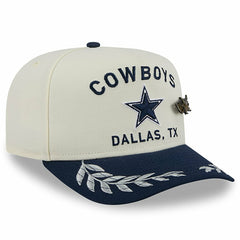 Dallas Cowboys New Era 2025 NFL Draft A-Frame 59FIFTY Fitted Hat - Cream/Navy Hats
