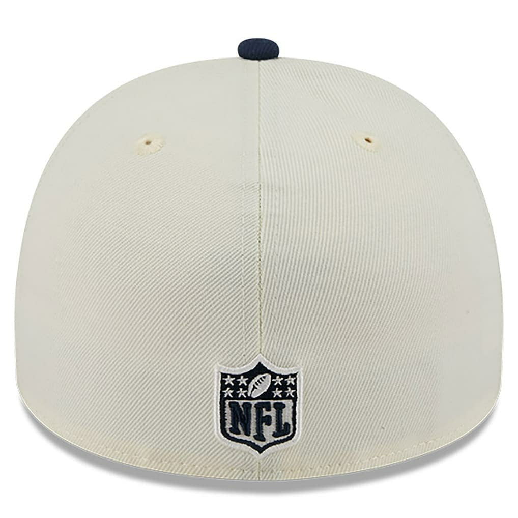 Dallas Cowboys New Era 2025 NFL Draft A-Frame 59FIFTY Fitted Hat - Cream/Navy Hats