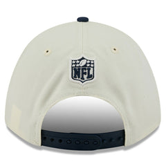 Dallas Cowboys New Era 2025 NFL Draft 9FORTY A-Frame M-Crown Adjustable Hat - Cream/Navy Hats
