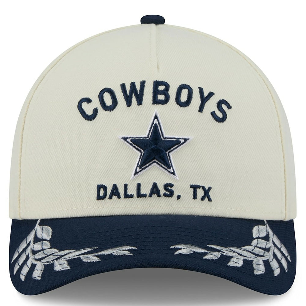 Dallas Cowboys New Era 2025 NFL Draft 39THIRTY Flex Hat - Cream/Navy Hats