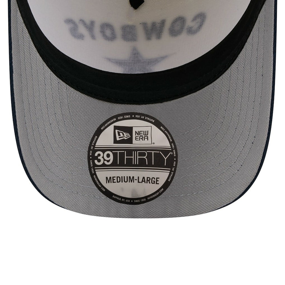 Dallas Cowboys New Era 2025 NFL Draft 39THIRTY Flex Hat - Cream/Navy Hats