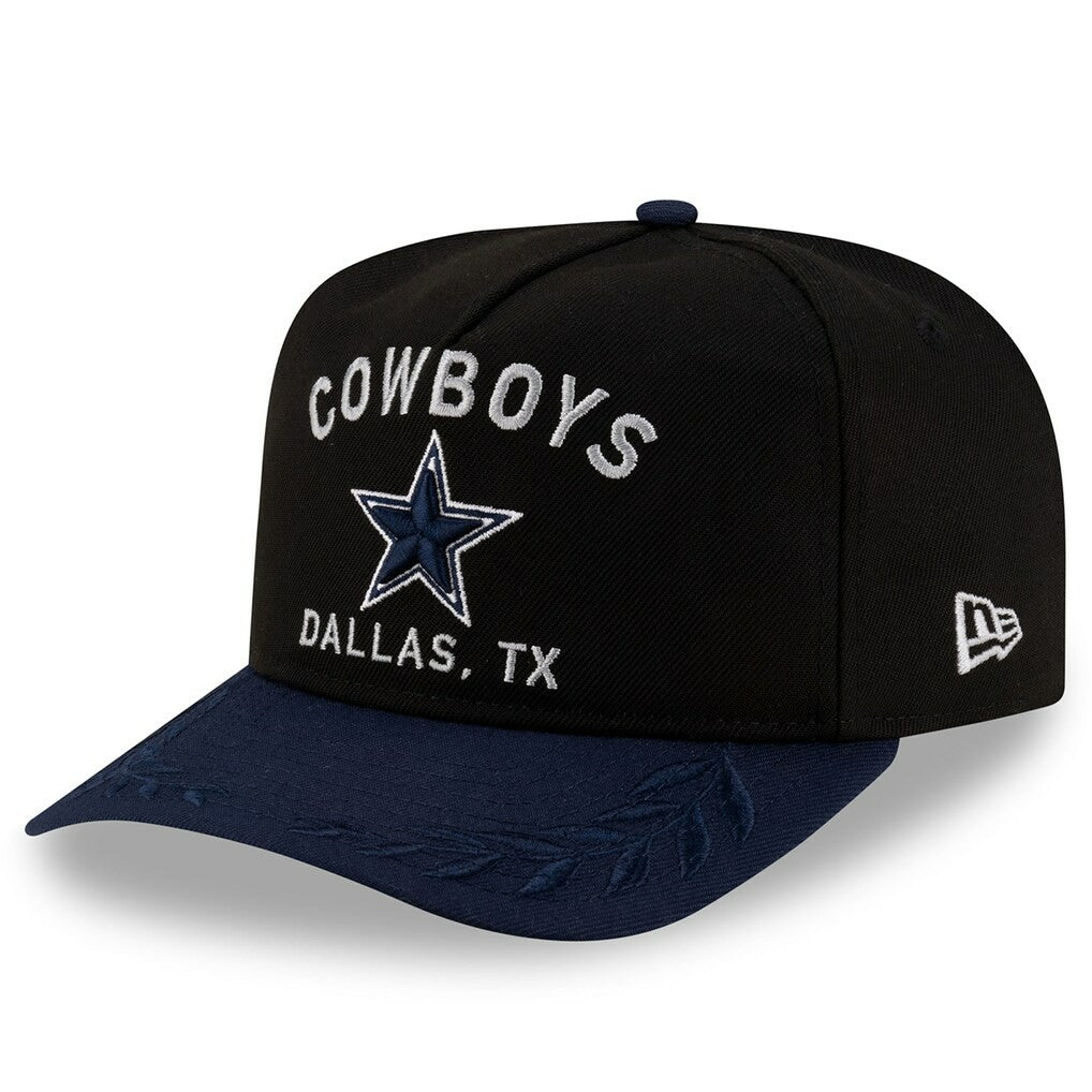 Dallas Cowboys New Era Youth 2025 NFL Draft A-Frame 9FIFTY Snapback Hat - Black/Navy Hats