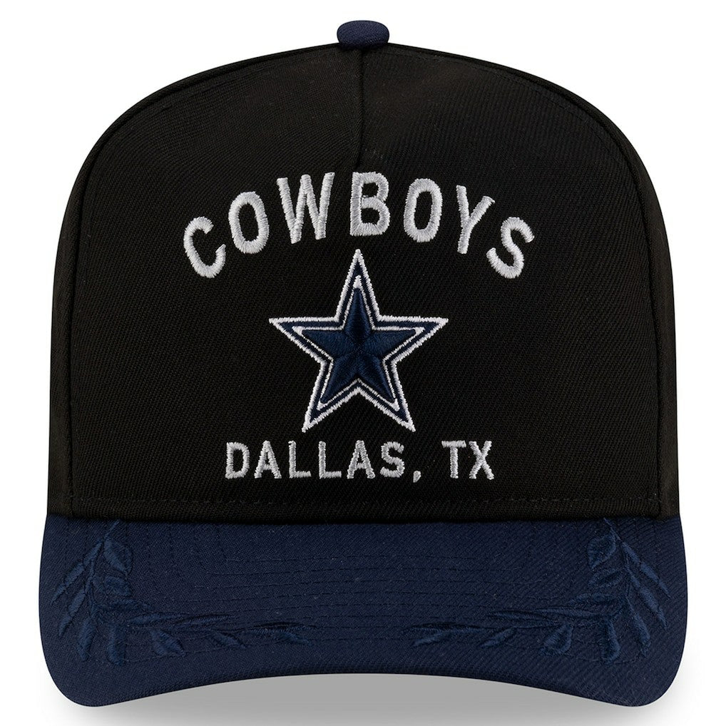 Dallas Cowboys New Era Youth 2025 NFL Draft A-Frame 9FIFTY Snapback Hat - Black/Navy Hats