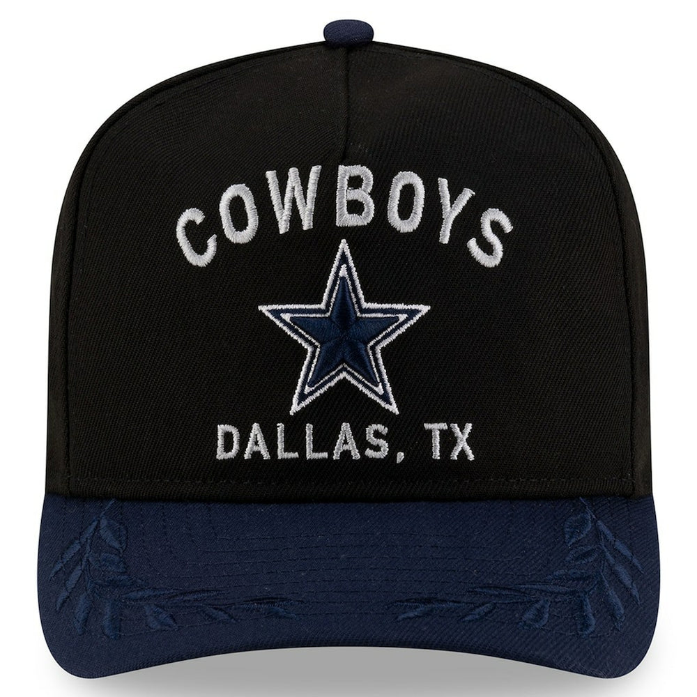 Dallas Cowboys New Era Youth 2025 NFL Draft A-Frame 9FIFTY Snapback Hat - Black/Navy Hats
