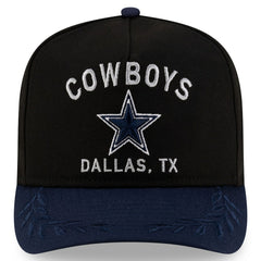 Dallas Cowboys New Era Youth 2025 NFL Draft A-Frame 9FIFTY Snapback Hat - Black/Navy Hats