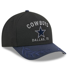 Dallas Cowboys New Era Youth 2025 NFL Draft 9FORTY A-Frame M-Crown Adjustable Hat - Black/Navy Hats