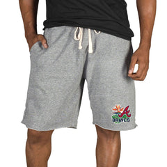 Atlanta Braves Concepts Sport Mainstream Tri-Blend Shorts - Gray Shorts