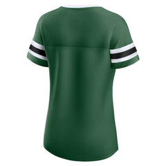 New York Jets Women's Original State Lace-Up T-Shirt - Green T-shirts
