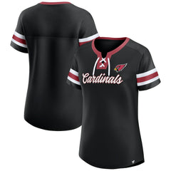 Arizona Cardinals Women's Original State Lace-Up T-Shirt - Black T-shirts