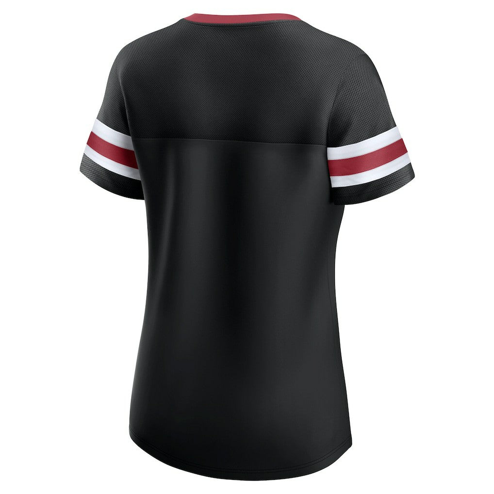Arizona Cardinals Women's Original State Lace-Up T-Shirt - Black T-shirts