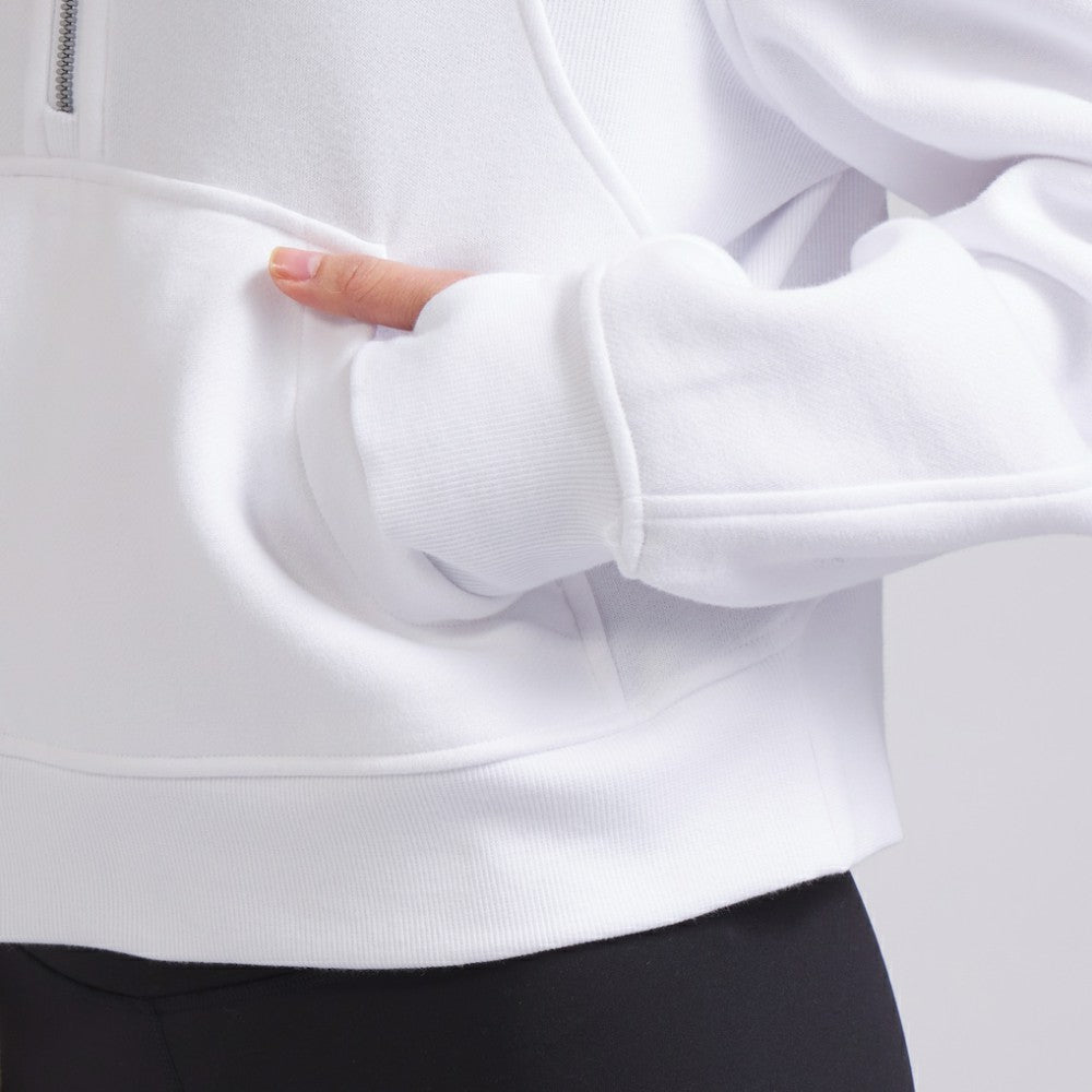 Vancouver Canucks lululemon Women's Scuba Oversized Half-Zip Hoodie - White | US 202151258