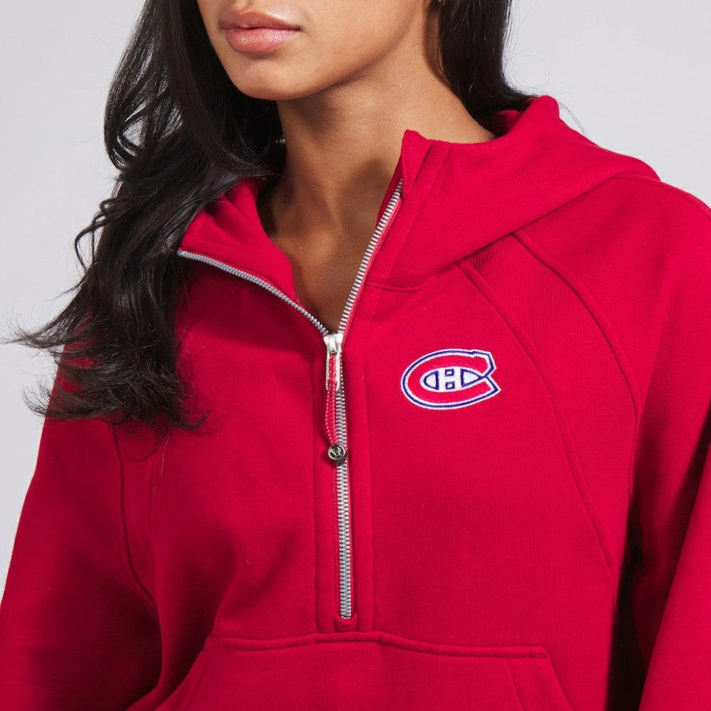 Montreal Canadiens lululemon Women's Scuba Oversized Half-Zip Hoodie - True Red | US 202151263