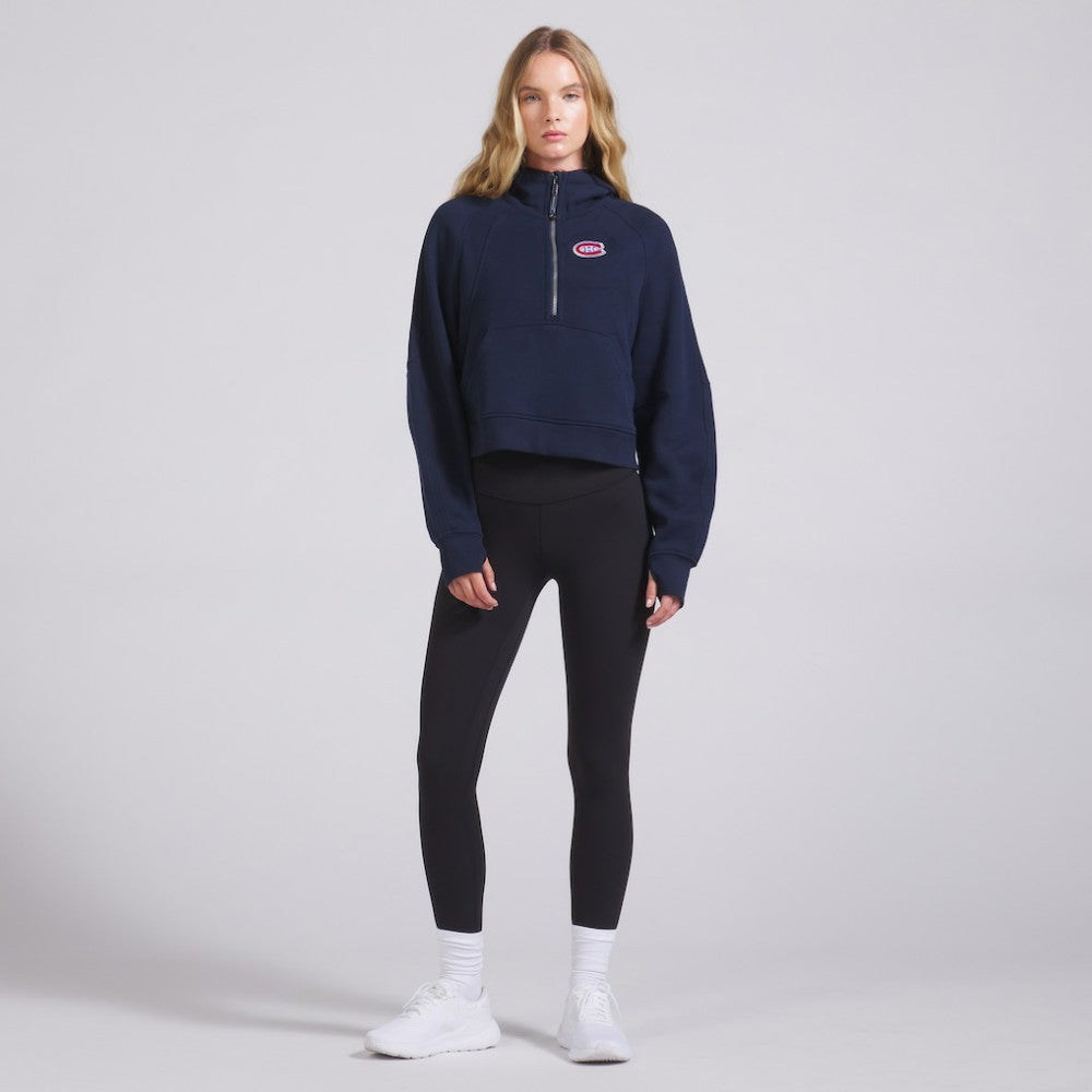 Montreal Canadiens lululemon Women's Scuba Oversized Half-Zip Hoodie - True Navy | US 202151264
