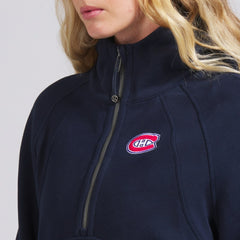 Montreal Canadiens lululemon Women's Scuba Oversized Half-Zip Hoodie - True Navy | US 202151264
