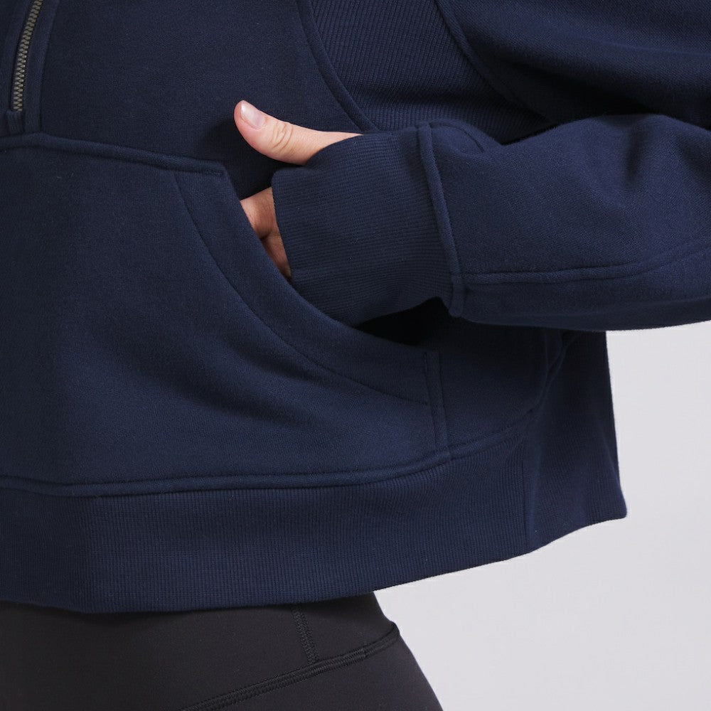 Montreal Canadiens lululemon Women's Scuba Oversized Half-Zip Hoodie - True Navy | US 202151264