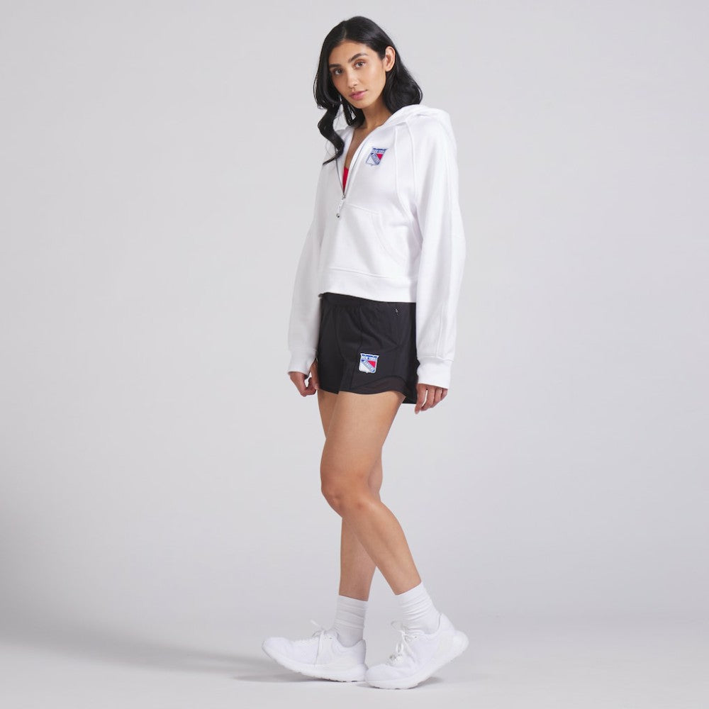 New York Rangers lululemon Women's Scuba Oversized Half-Zip Hoodie - White | US 202151267