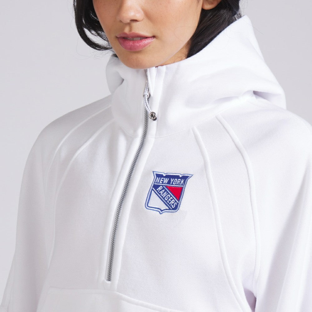 New York Rangers lululemon Women's Scuba Oversized Half-Zip Hoodie - White | US 202151267
